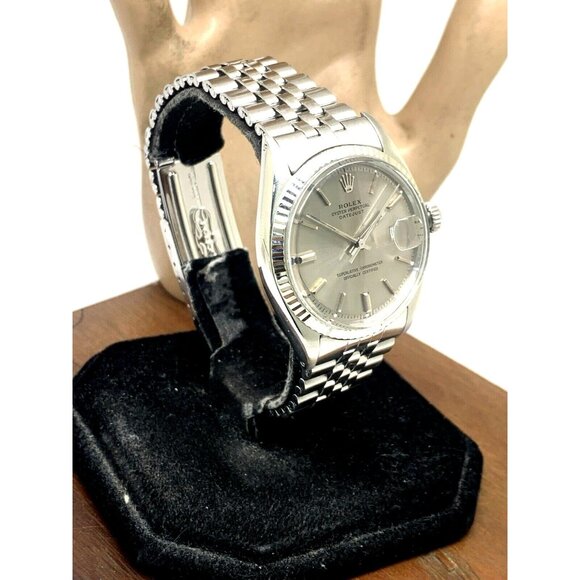 Rolex Datejust Men's Watch 1601 Vintage 1971 Swiss Automatic Silver Steel 36mm - Picture 12 of 13